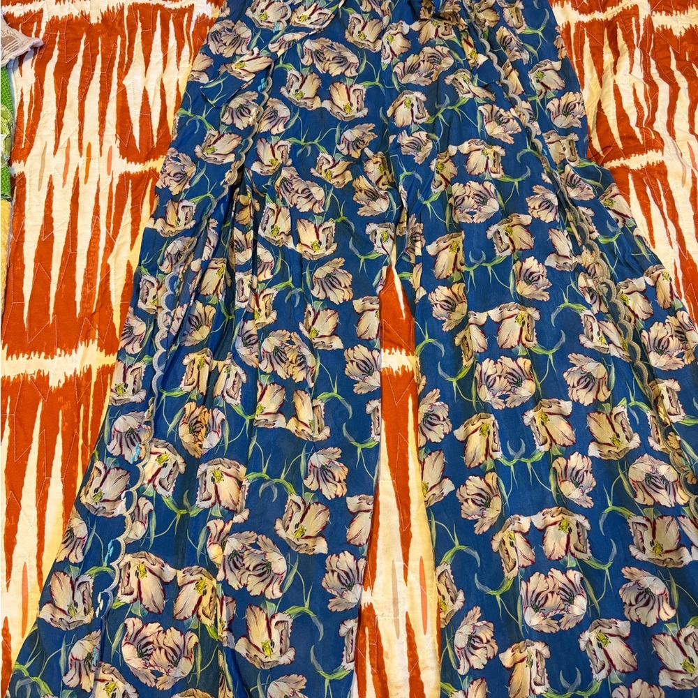 Floral Blue Women's Pants
